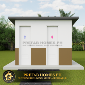 Prefab Two-Stall Toilet (Drywall)