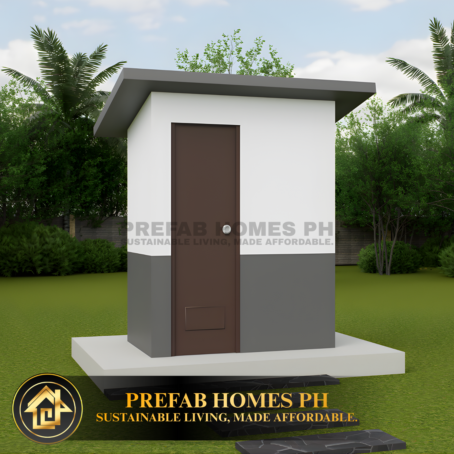 Prefab One-Stall Toilet (Drywall) - Image 2