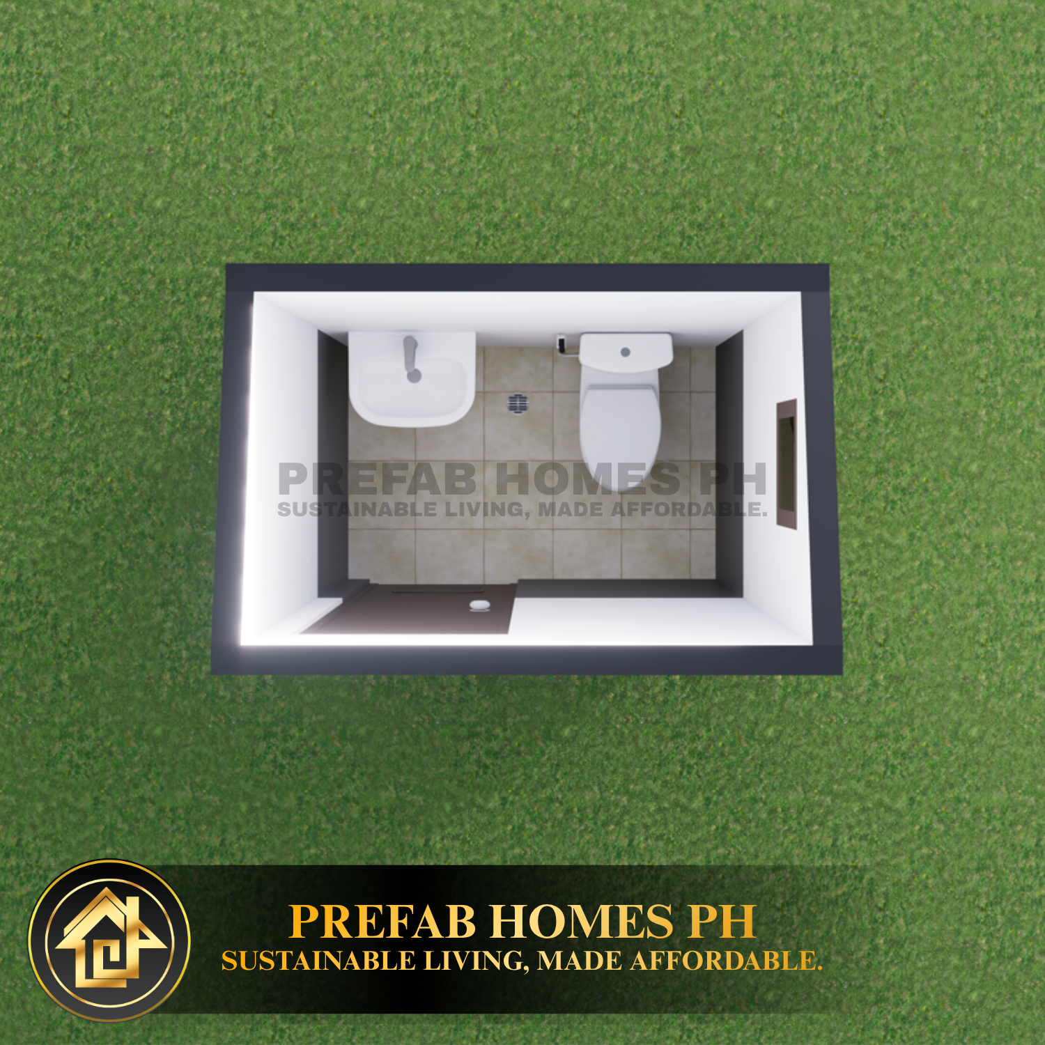 Prefab One-Stall Toilet (Drywall) - Image 3